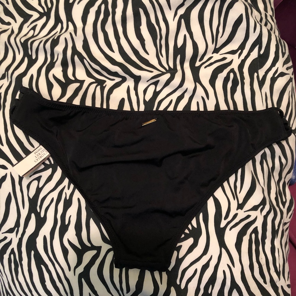 Victoria’s Secret Black Strap Cheeky Bikini Bottom